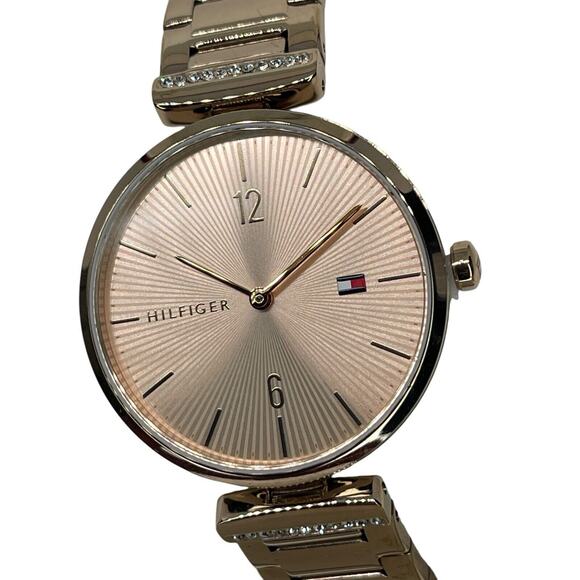 Tommy Hilfiger Rose Gold Tone Bracelet Watch Stainless Steel Crystal Chic (Aria) - Picture 9 of 16